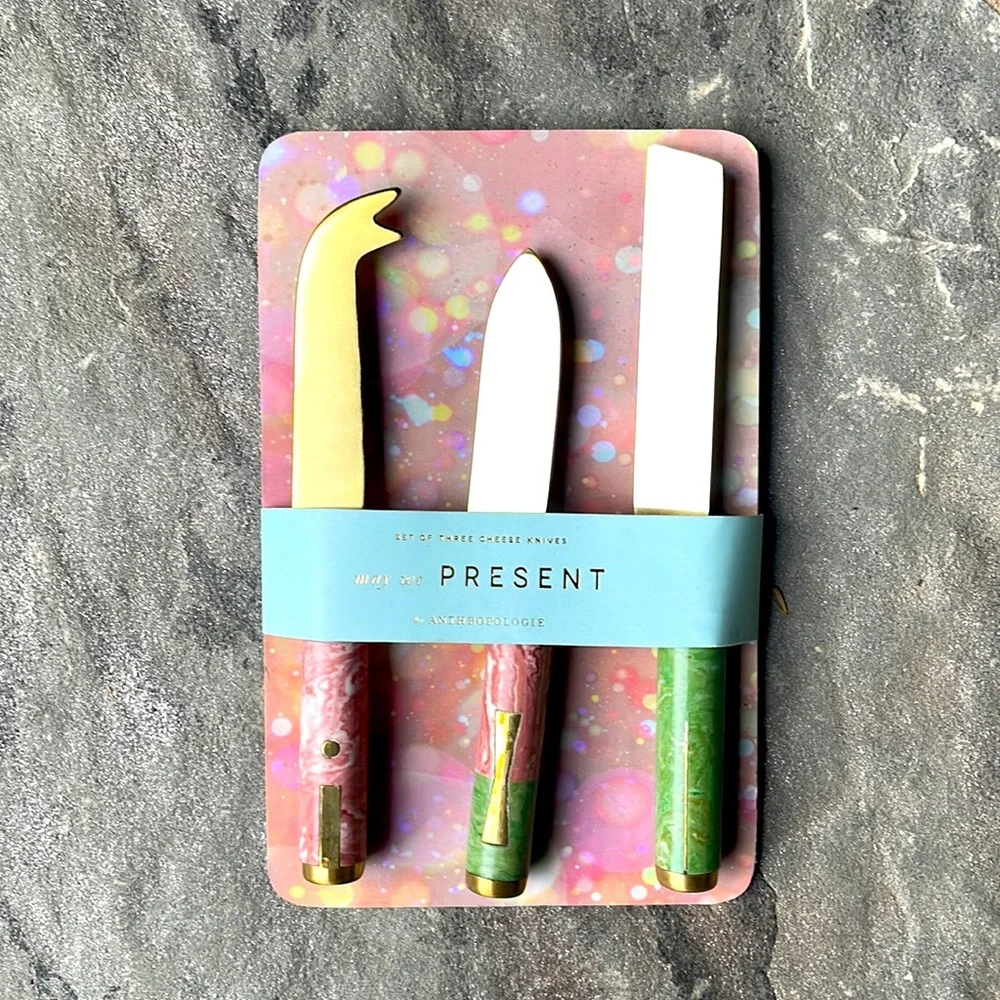 Anthropologie Bergen Cheese Knives, Set of 3